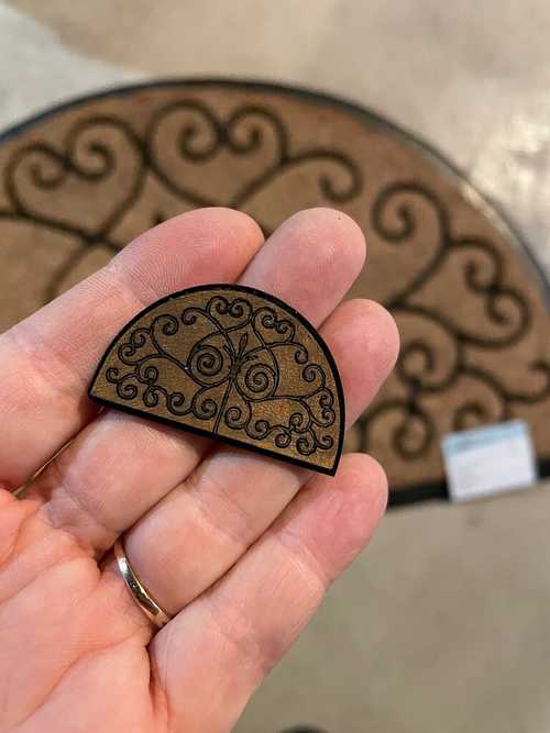 Trick wrapped gift mini doormat