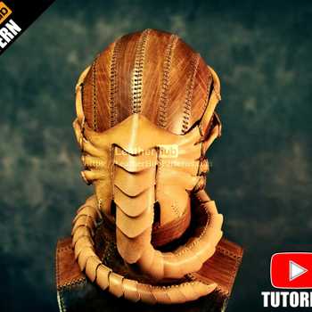 Leather Alien Facehugger Mask