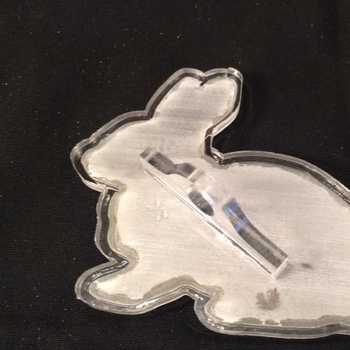 Proofgrade 1/4" Clear Acrylic: Bunny Cookie Cutter