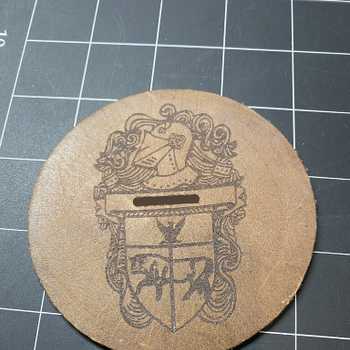 Leather Family Crest Coasters