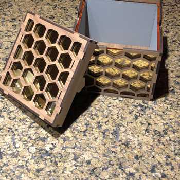 Gold Honeycomb Box