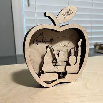 My first layered art - Teacher's Apple