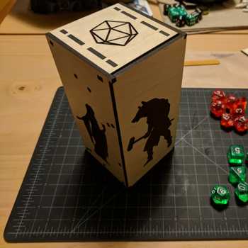 Fold-out dice box (and dice tower)