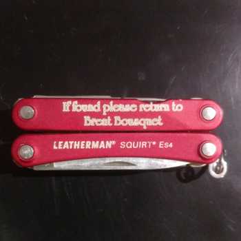 Engraved Red Anodized Letherman