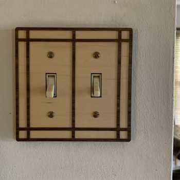 Double light switch cover