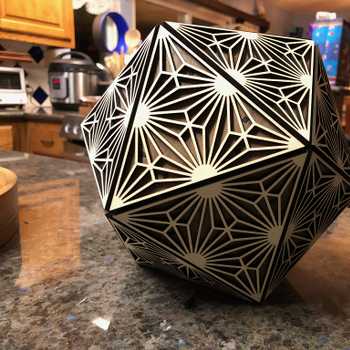 Kumiko-Style Icosahedron