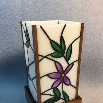 Stained Glass Lamp with Mitered Corners
