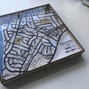 Topographic map in a box