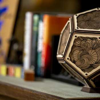 Dodecahedron on Walnut