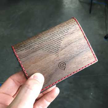 Today's Project: A walnut veneer card wallet