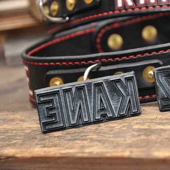 Custom dog collars with leather stamp