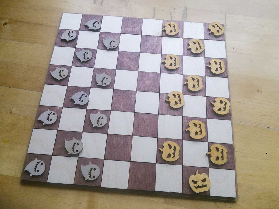 halloween checkers