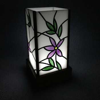 Stained Glass Lamp with Mitered Corners