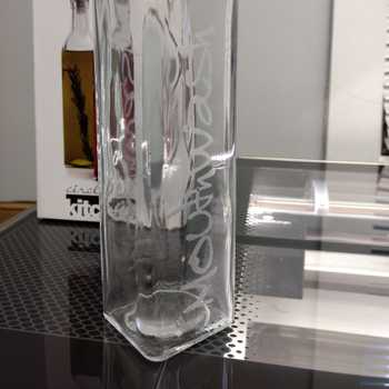 Glass bottle etching